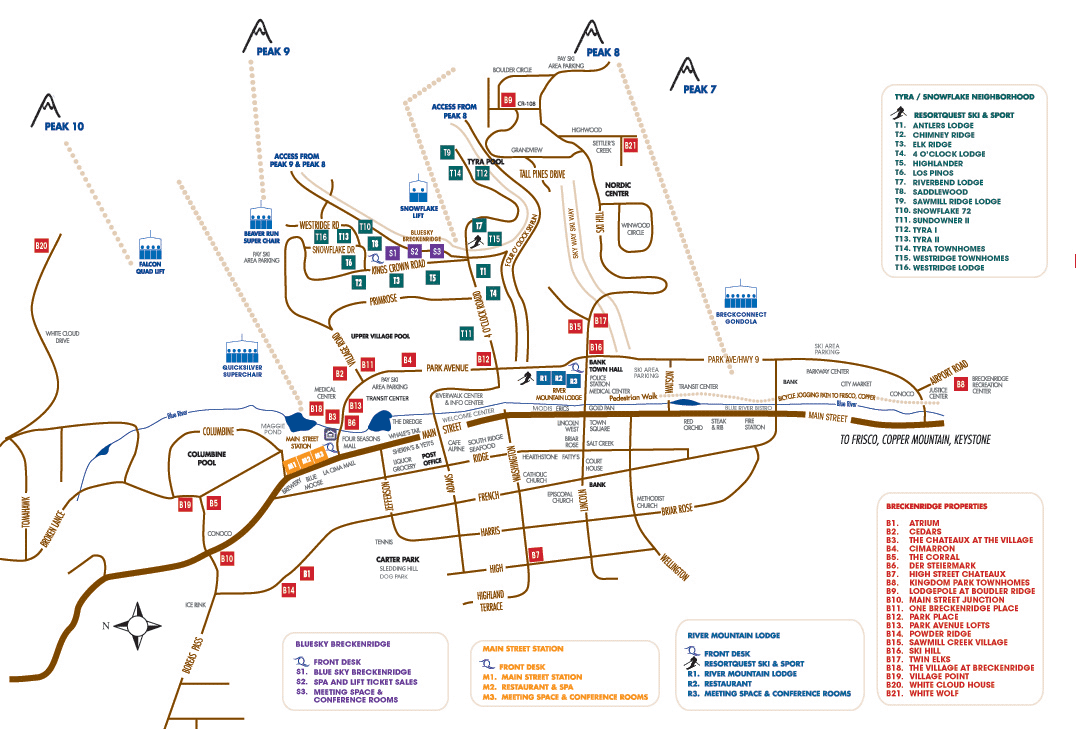 Breckenridge Ski Shop Maps Peak - BRK MAP 07 NEW 